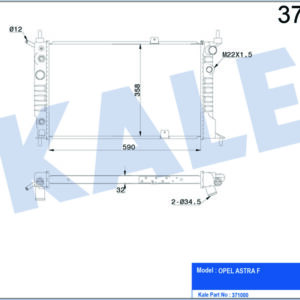 SU RADYATÖRÜ OPEL ASTRA F 1.4I 1.6I 1.8I 2.0I 91 AT AC BRAZING 590x358x32 1300148 - KALE