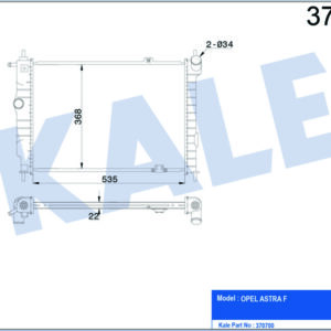 SU RADYATÖRÜ OPEL ASTRA F 1.4 1.6 1.8 16V 2.0 GSI 91 MT BRAZING 535x368x22 52455053 - KALE