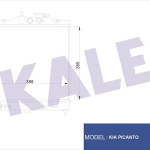 RADYATÖR KIA PICANTO AL/PL/BRZ 395x355x16 - KALE