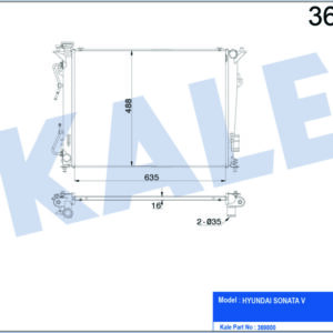 RADYATÖR HYUNDAI SONATA V-MAGENTIS AL/PL/BRZ 635x488x16 - KALE