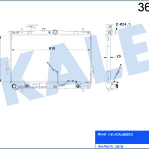 RADYATÖR HYUNDAI MATRIX AL/PL/BRZ 360x618x26 - KALE