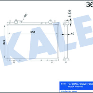 RADYATÖR BRAVA-BRAVO-MAREA 1.9 558x375x40 AL-PL-BRZ - KALE