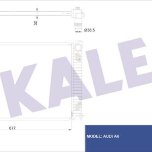 RADYATÖR AUDI A6 2.7TDI-3.0TDI 05-11 OTOMATİK 675X445X32 AL-PL-BRZ - KALE