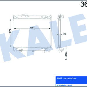 RADYATÖR SUZUKI VITARA AL/PL/BRZ 376x488x26 - KALE