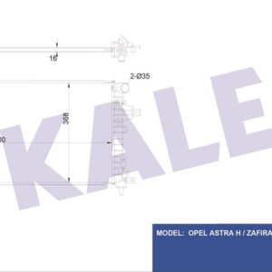 RADYATÖR ASTRA H-ZAFIRA B AL/PL/BRZ 600x385x16 - KALE