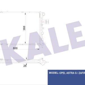 RADYATÖR ASTRA G-ZAFIRA A AL/PL/BRZ 600x368x40 - KALE