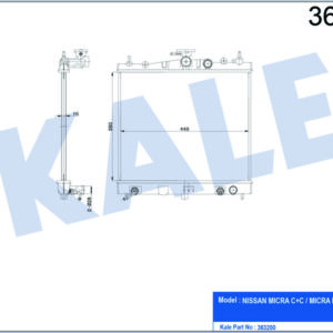 RADYATÖR NOTE-MICRA III-MICRA C C AL/PL/BRZ 500x381x16 - KALE