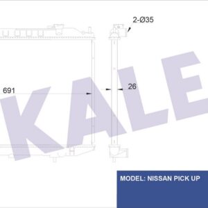 RADYATÖR NISSAN PICK UP D22 AL/PL/BRZ 450x691x26 - KALE