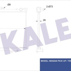 RADYATÖR NISSAN PICK UP D21 -TERRANO I AL/PL/BRZ 430x648x26 - KALE