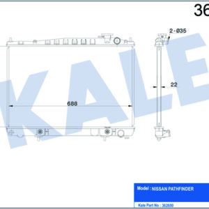 RADYATÖR NISSAN PATHFINDER AL/PL/BRZ 500x688x22 - KALE