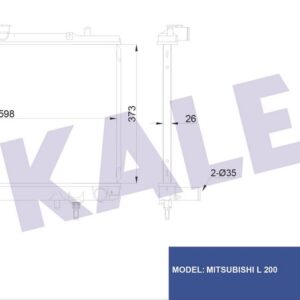 RADYATÖR MITSUBISHI L200 AL/PL/BRZ 698x408x26 - KALE