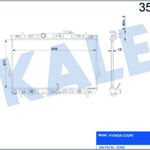 RADYATÖR HYUNDAI COUPE AL/PL/BRZ 377x648x16 - KALE