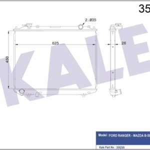 RADYATÖR RANGER 2.5D 98-03 450x625x26 AL-PL-BRZ - KALE