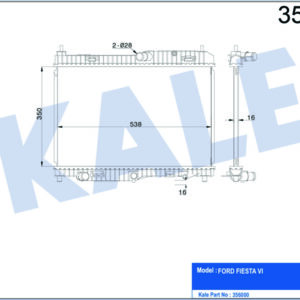 MOTOR RADYATORU FIESTA CB1 08 12 VI 08 1.4 EFI AT 1.4 1.6 OTOMATIK ŞANZIMAN 350 538 16 - KALE