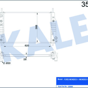 MOTOR SU RADYATORU MONDE I- II 1.6 16 V 1.8 16V / 2.0 16V 92 00 OTOM. 620 388 26 - KALE