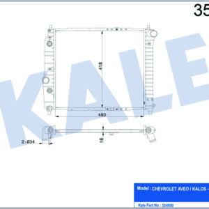 RADYATÖR CHEVROLET KALOS AL/PL/BRZ 480x418x16 - KALE