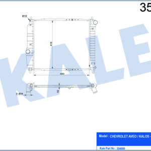 RADYATÖR CHEVROLET KALOS-AVEO AL/PL/BRZ 480x418x16 - KALE