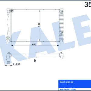 RADYATÖR AUDI A6 2.0TFSI-2.0TDI 05-11 OTOMATİK 677X448X32 AL-PL-BRZ - KALE