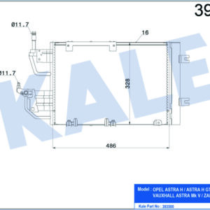 KLİMA KONDENSERİ ASTRA H CDTI-ZAFIRA B CDTI AL/AL 530x320x12 - KALE