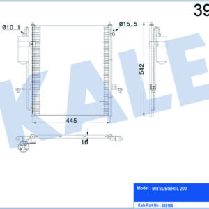 x KLİMA KONDENSERİ MITSUBISHI L200 AL/AL 467x513x16 - KALE