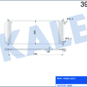 KLİMA KONDENSERİ JAZZ II GD AL/AL 755x330x16 - KALE