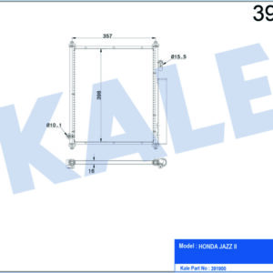 KLİMA KONDENSERİ JAZZ II AL/AL 370x408x16 - KALE