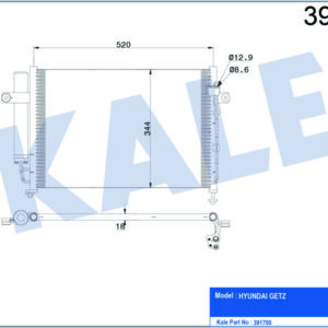 KLİMA KONDENSERİ GETZ AL/AL 540x345x18 - KALE