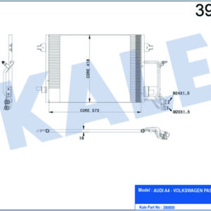 KLİMA KONDENSERİ PASSAT A4 1.9TDI 1.8-1.8T 97 610X415X16 AL-AL - KALE