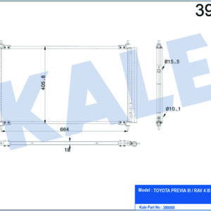 KLİMA KONDENSERİ TOYOTA RAV 4 III AL/AL 686x408x16 - KALE