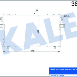 KLİMA KONDENSERİ NISSAN MAXIMA-MAXIMA QX AL/AL 712x368x16 - KALE