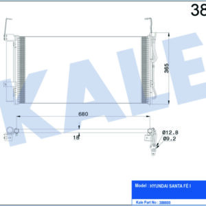 KLİMA KONDENSERİ HYUNDAI SANTAFE I SM AL/AL 680x350x18 - KALE