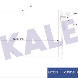 KLİMA KONDENSERİ ACCENT ERA 06 AL/AL 634x348x16 - KALE