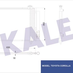 KLİMA KONDENSERİ COROLLA AL/AL 630x382x16 - KALE