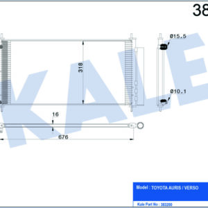 KLİMA KONDENSERİ AURIS 2.0D-2.2D 07-12 -VERSO 1.6D4D-2.0D4D-2.2D4D-2.2D-CAT 09 AL/AL 695x333x16 MEKANİK - KALE