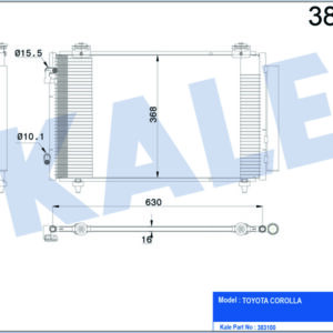 KLİMA KONDENSERİ COROLLA AL/AL 608x347x16 - KALE