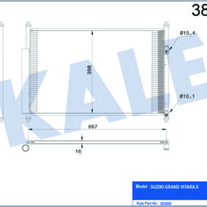 KLİMA KONDENSERİ SUZUKI GRAND VITARA II AL/AL 614x426x16 - KALE