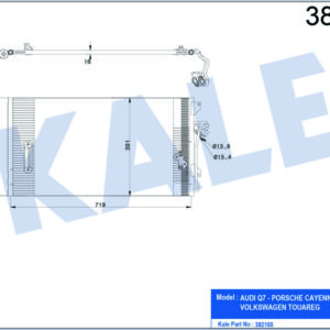 KLİMA KONDENSERİ VW TOUAREG-AUDI Q7 AL/AL 720x368x16 - KALE