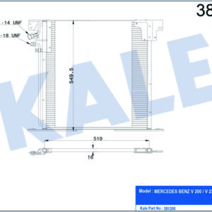 KLIMA RADYATORU MERCEDES VITO W638 97 03 - KALE