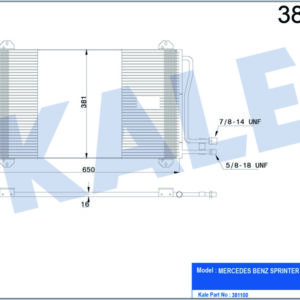 KLIMA RADYATORU MERCEDES SPRINTER B901 B905 95 06 - KALE