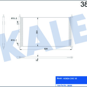 KLİMA KONDENSERİ CIVIC VII AL/AL 615x360x16 - KALE