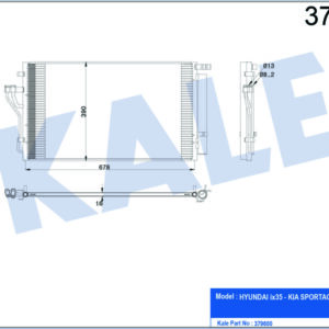 KLİMA KONDENSERİ HYUNDAI İX35-KIA SPORTAGE AL/AL 678x388x16 - KALE