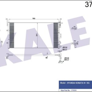 KLİMA KONDENSERİ HYUNDAI SONATA IV-XG AL/AL 703x350x18 - KALE