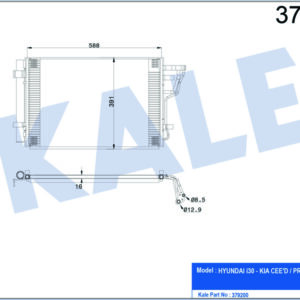 x KLİMA KONDENSERİ İ30 1.4i 07 AL/AL 587x391x16 - KALE