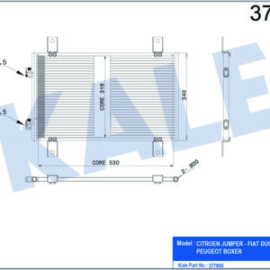 KLİMA KONDENSERİ JUMPER-DUCATO-BOXER AL/AL 537x340x16 - KALE