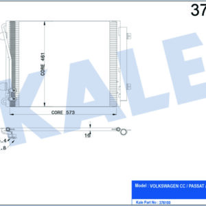 KLİMA KONDENSERİ PASSAT 05 1.4TSI-1.8TSI-2.0TSI-3.2FSI-3.6FSI 575X460X16 AL/AL - KALE