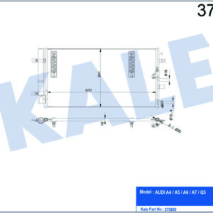 KLİMA KONDENSERİ A4-A5-A6-A7-Q5 AL/AL 645x344x16 - KALE