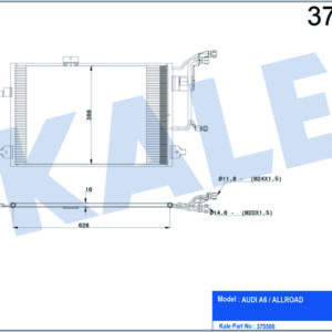 KLİMA KONDENSERİ A6 AL/AL 641x409x16 - KALE