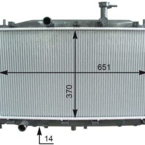 RADYATÖR ACCENT ERA 06 1.4-1.6 MEK AC 648x375x16 1 SIRA ALB PL SİSTEM - KALE