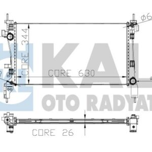 RADYATÖR BIPPER-NEMO 1.4-1.6 HDI 08 MEK AC KLİMASIZ - KALE