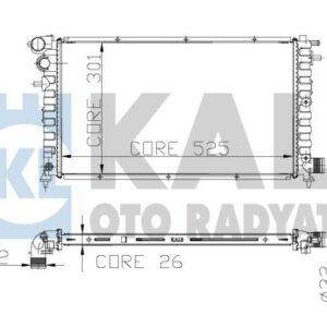 RADYATÖR SAXO 96-01 106 96 1.5D AC KLİMASIZ MEK 529x286x24 1 SIRA ALB SİSTEM - KALE